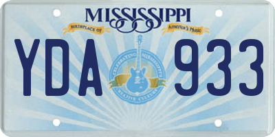 MS license plate YDA933