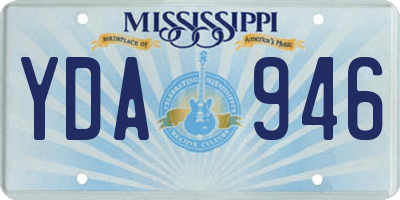 MS license plate YDA946