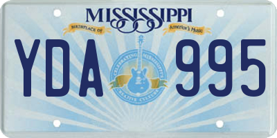 MS license plate YDA995