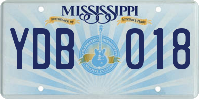 MS license plate YDB018