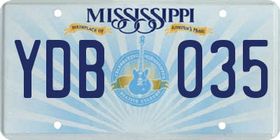 MS license plate YDB035