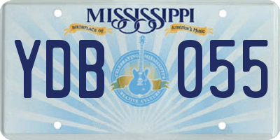 MS license plate YDB055