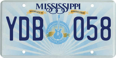 MS license plate YDB058