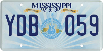 MS license plate YDB059