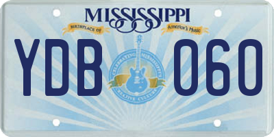 MS license plate YDB060