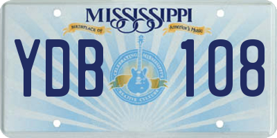 MS license plate YDB108