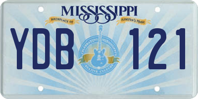 MS license plate YDB121