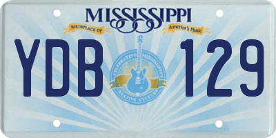 MS license plate YDB129