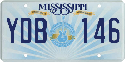 MS license plate YDB146