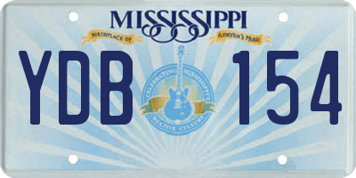 MS license plate YDB154