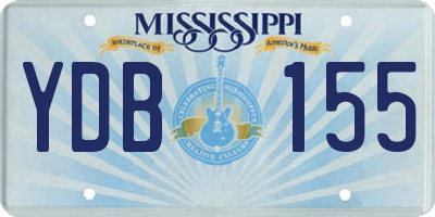 MS license plate YDB155