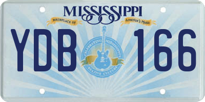 MS license plate YDB166