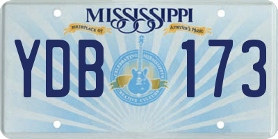 MS license plate YDB173