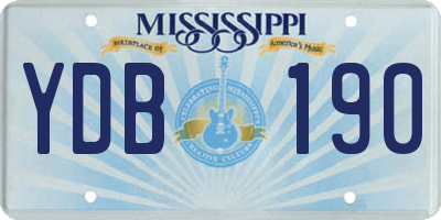 MS license plate YDB190