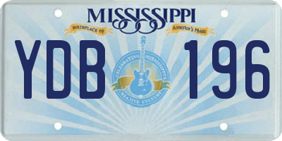MS license plate YDB196