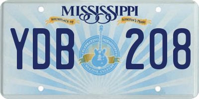 MS license plate YDB208