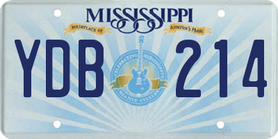 MS license plate YDB214