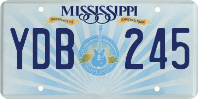 MS license plate YDB245