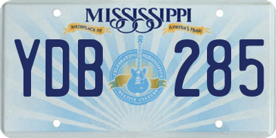 MS license plate YDB285