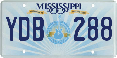 MS license plate YDB288