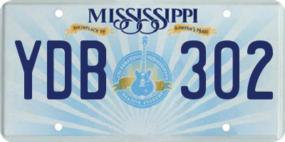 MS license plate YDB302