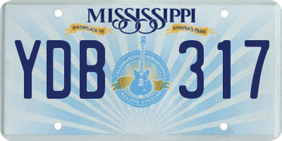 MS license plate YDB317