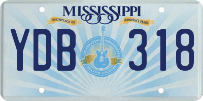 MS license plate YDB318