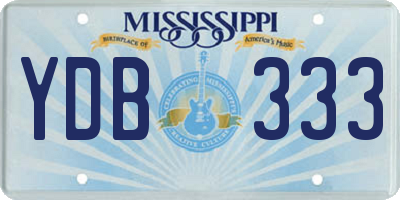 MS license plate YDB333