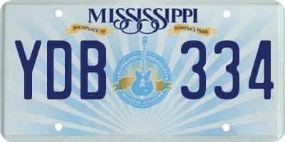 MS license plate YDB334
