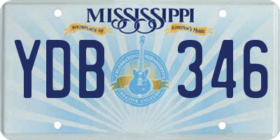 MS license plate YDB346