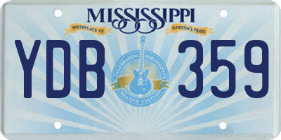 MS license plate YDB359