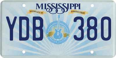MS license plate YDB380