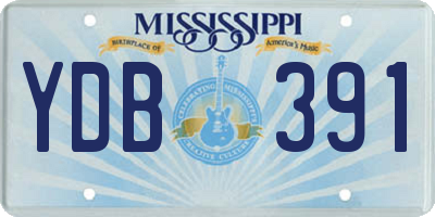 MS license plate YDB391