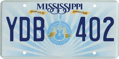 MS license plate YDB402