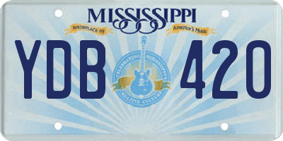 MS license plate YDB420