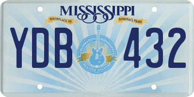 MS license plate YDB432