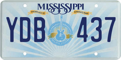 MS license plate YDB437