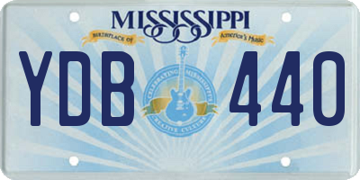 MS license plate YDB440