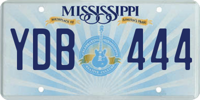 MS license plate YDB444