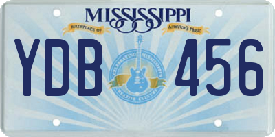 MS license plate YDB456