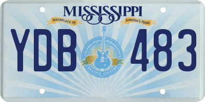 MS license plate YDB483