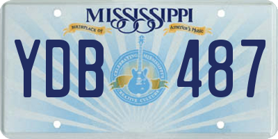 MS license plate YDB487