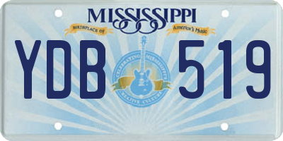 MS license plate YDB519