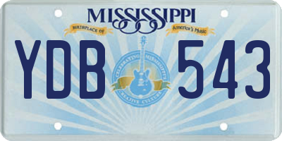 MS license plate YDB543