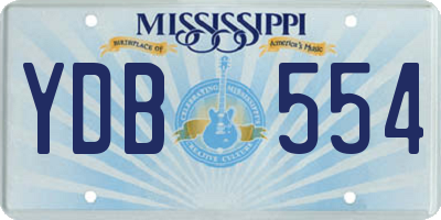 MS license plate YDB554