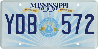 MS license plate YDB572
