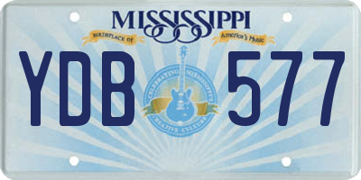 MS license plate YDB577