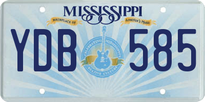 MS license plate YDB585