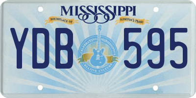 MS license plate YDB595