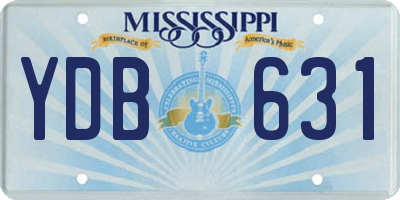 MS license plate YDB631